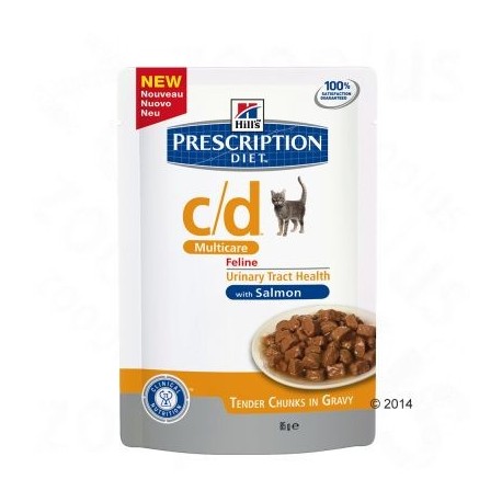 Hills Prescription Diet Feline c/d Multicare met Zalm - 24 x 85 g