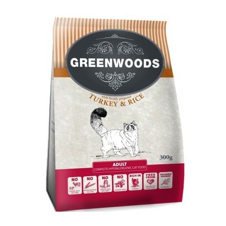 Greenwoods Adult Kalkoen & Rijst Kattenvoer